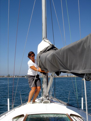 Kate at mast
